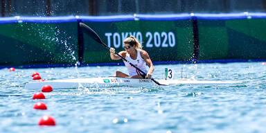 Kanutin Viktoria Schwarz bei den Olympischen Spielen