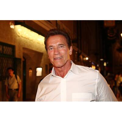 Arnold Schwarzenegger in Wien gelandet