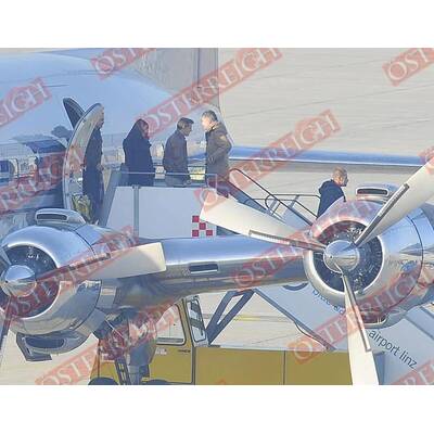 Demi Moore & Ashton Kutcher: Ankunft in Linz