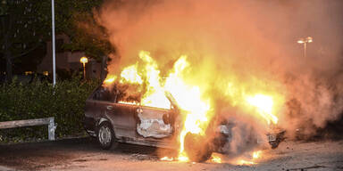 Krawalle in Stockholms Vororten