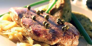 Schweinsmedaillons gelingen bei niedriger Hitze