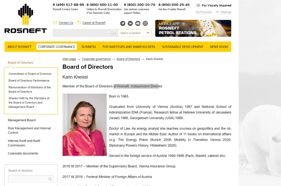 Kneissl Rosneft