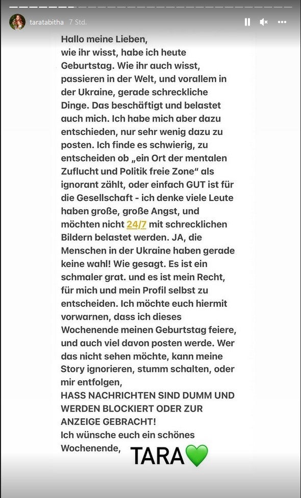 Tara rechtfertigt sich für ihre Party