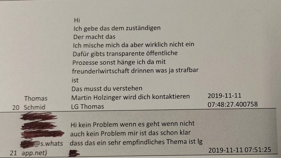 Bis zu den Zähnen: Schmid wollte ÖBAG bei Schwager versichern