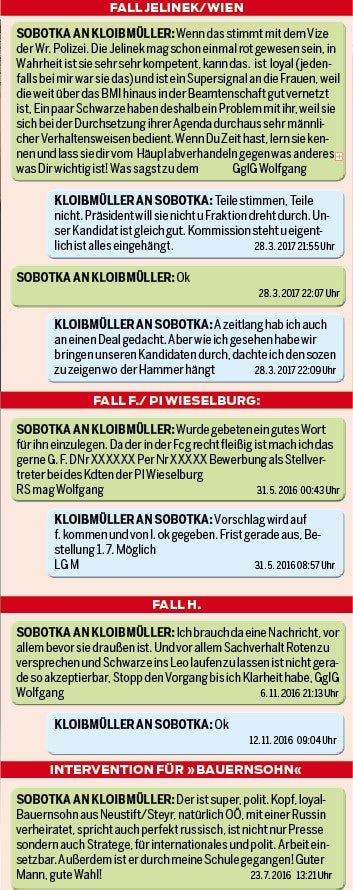 »Stopp den Vorgang«: Vor diesen Chats zittert Sobotka