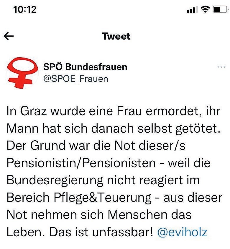 SPÖ Frauen Selbstmord Tweet