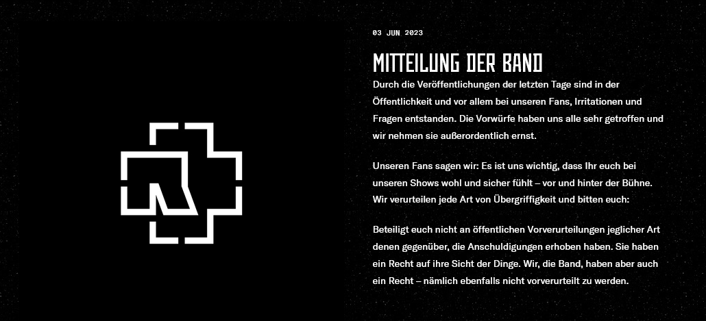 Vorwürfe gegen Till Lindemann: Rammstein schaltet Anwälte ein
