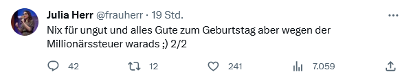 Tweet von Julia Herr