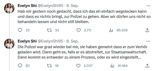 Sexuelle Belästigung von Makler: Tweets von NEOS-Politikerin Evelyn Shi