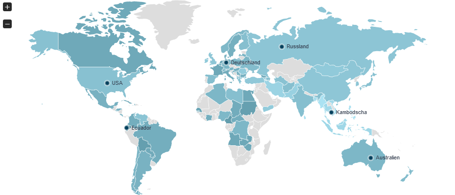 Weltweite Peniskarte