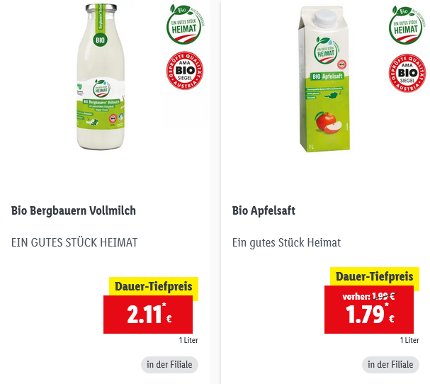 Lidl senkt Preise bei 100 Bio-Produkten
