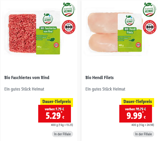 Lidl senkt Preise bei 100 Bio-Produkten