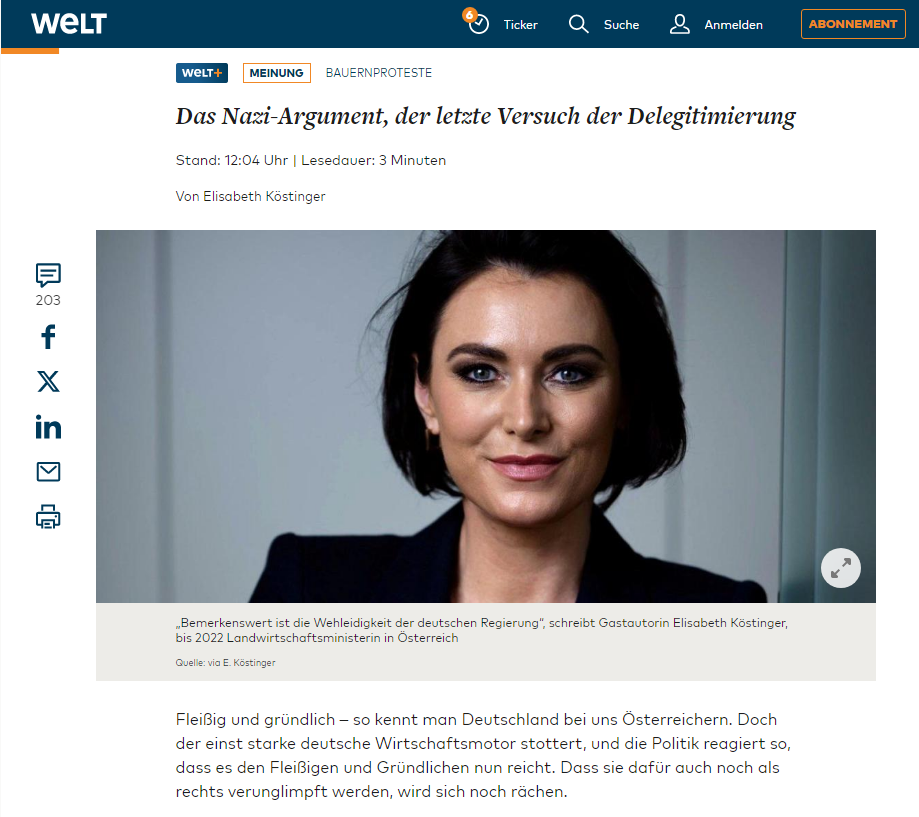 Köstinger Gastkommentar