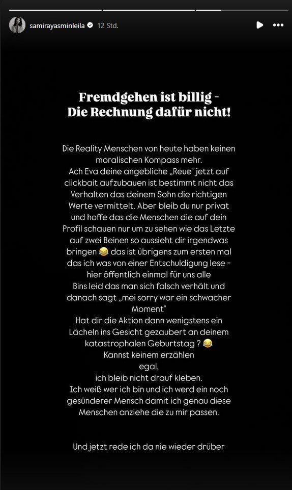 Samira will mit Eva nichts mehr zu tun haben. 