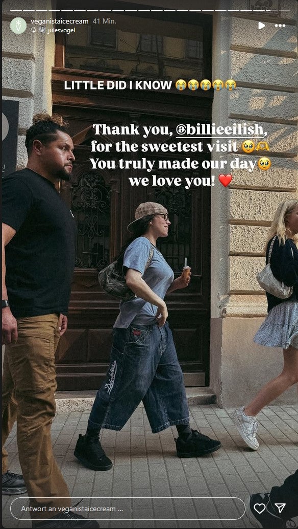 Veganista bedankte sich auf Instagram für den Besuch des Superstars