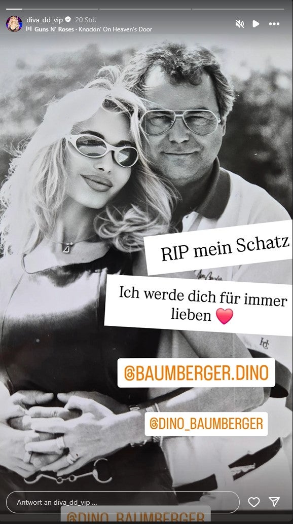 Dolly Buster trauert auf Instagram um ihren geliebten Dino. 