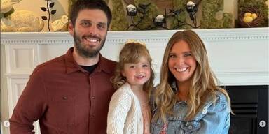 Lauren Miller mit Ehemann und Tochter.&nbsp;