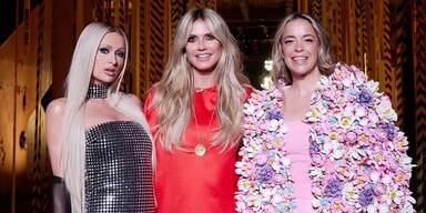 Marina Hoermanseder mit Paris Hilton und Heidi Klum