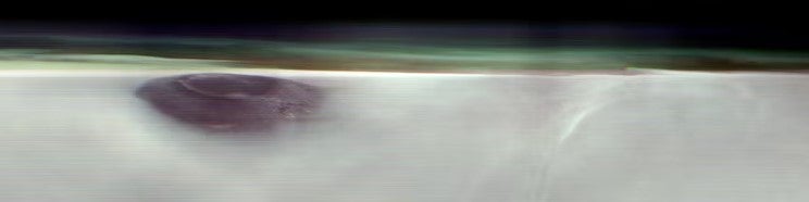 Der Vulkan Arsia Mons auf dem Mars – eingefangen kurz vor Sonnenaufgang.