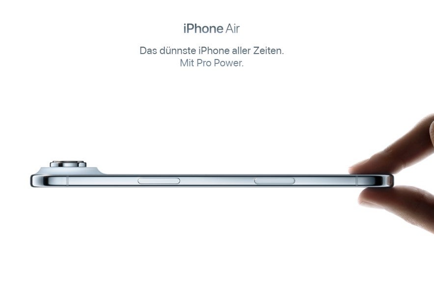 Das iPhone 17 Air beeindruckt mit seinem besonders schlanken Gehäuse, das nur wenig aufträgt. 