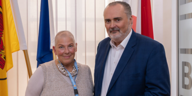 Andrea Kdolsky mit Hans Peter Doskozil.&nbsp;