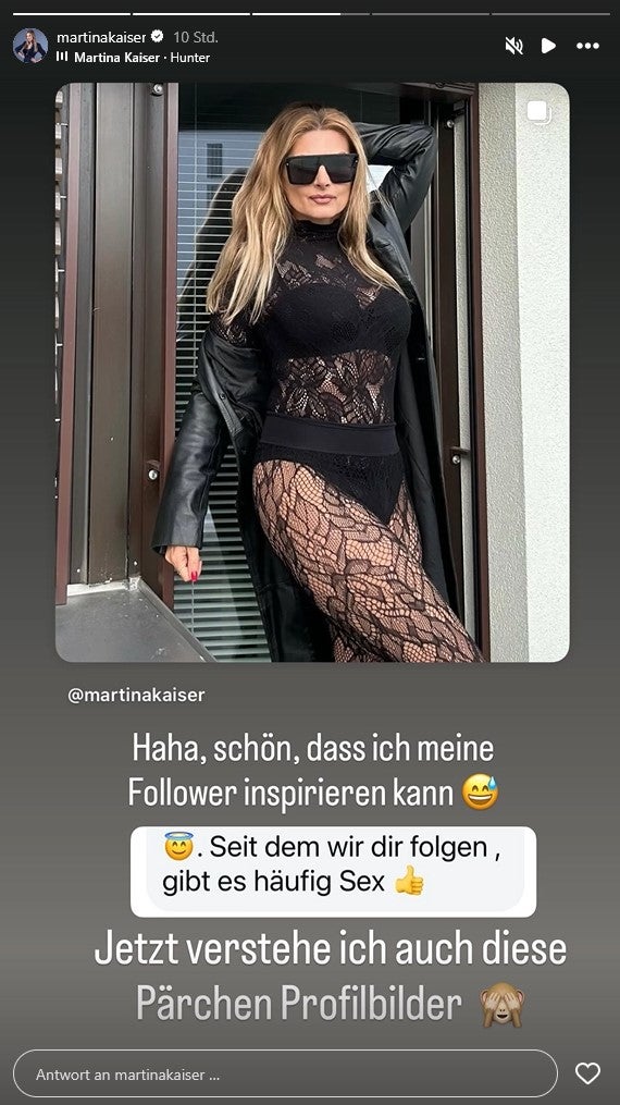 Martina Kaiser postet die Nachricht eines Followers. 