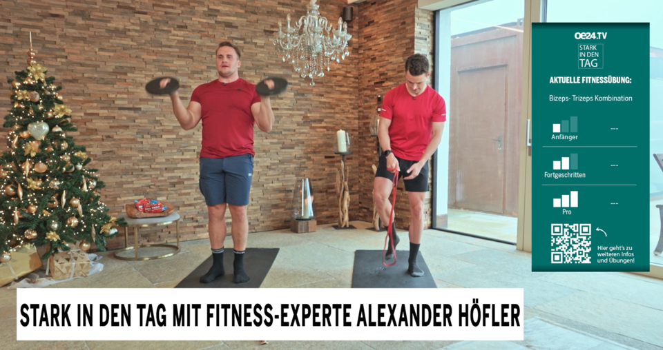 Fitnessexperte Alexander Höfler zeigt Übungen für Kraft, Stabilität und Teamspirit – mach mit!