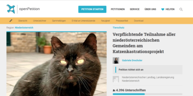 "Kastrations-Wirbel in Nieder&ouml;sterreich": 4.000 B&uuml;rger unterschreiben gegen "Kastrations-M&uuml;digkeit"