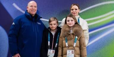 F&uuml;rst Albert, Jacques, Gabrielle und Charl&egrave;ne.