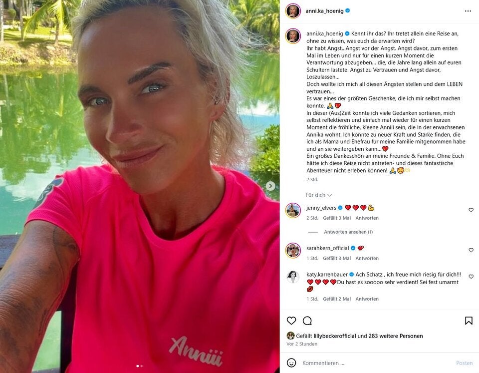 Annika Hoenig postete emotionale Zeilen auf Instagram.