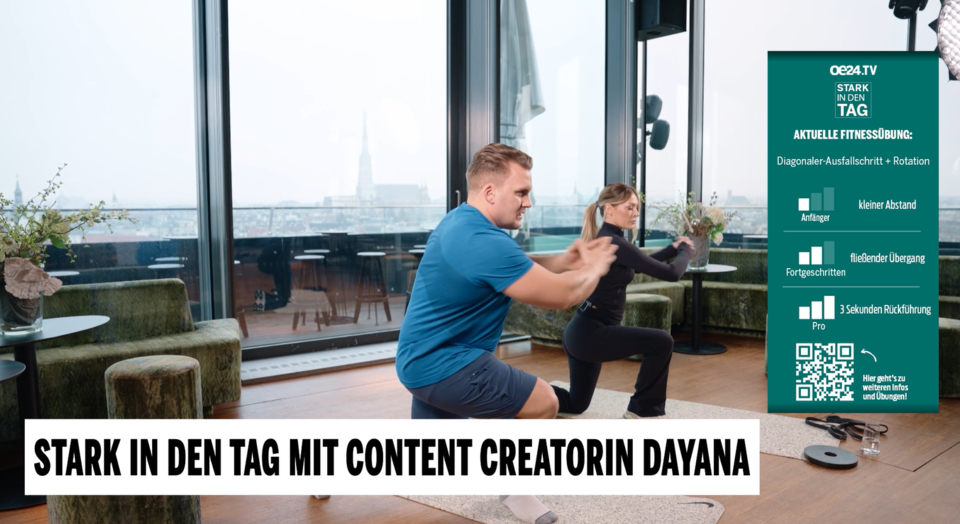 Diagonaler Ausfallschritt + Rotation