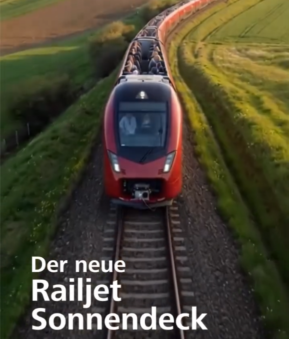 Nun könne man Frischluft und Sonnenschein während der Zugfahrt genießen. 