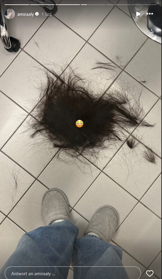 Amira verabschiedete sich von ihrer langen Mähne. 