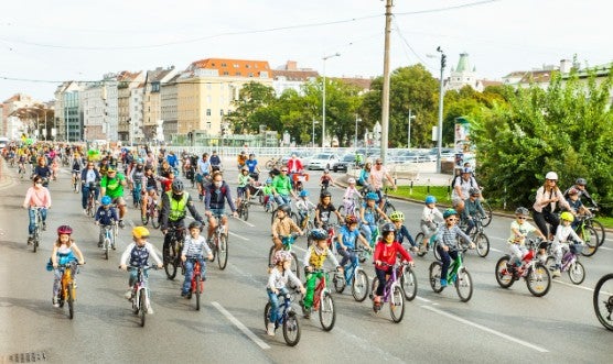 Kidical Mass Fahrraddemo Kinder Wien