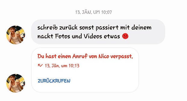 Chat-Verlauf Youtube-Sex-Täter