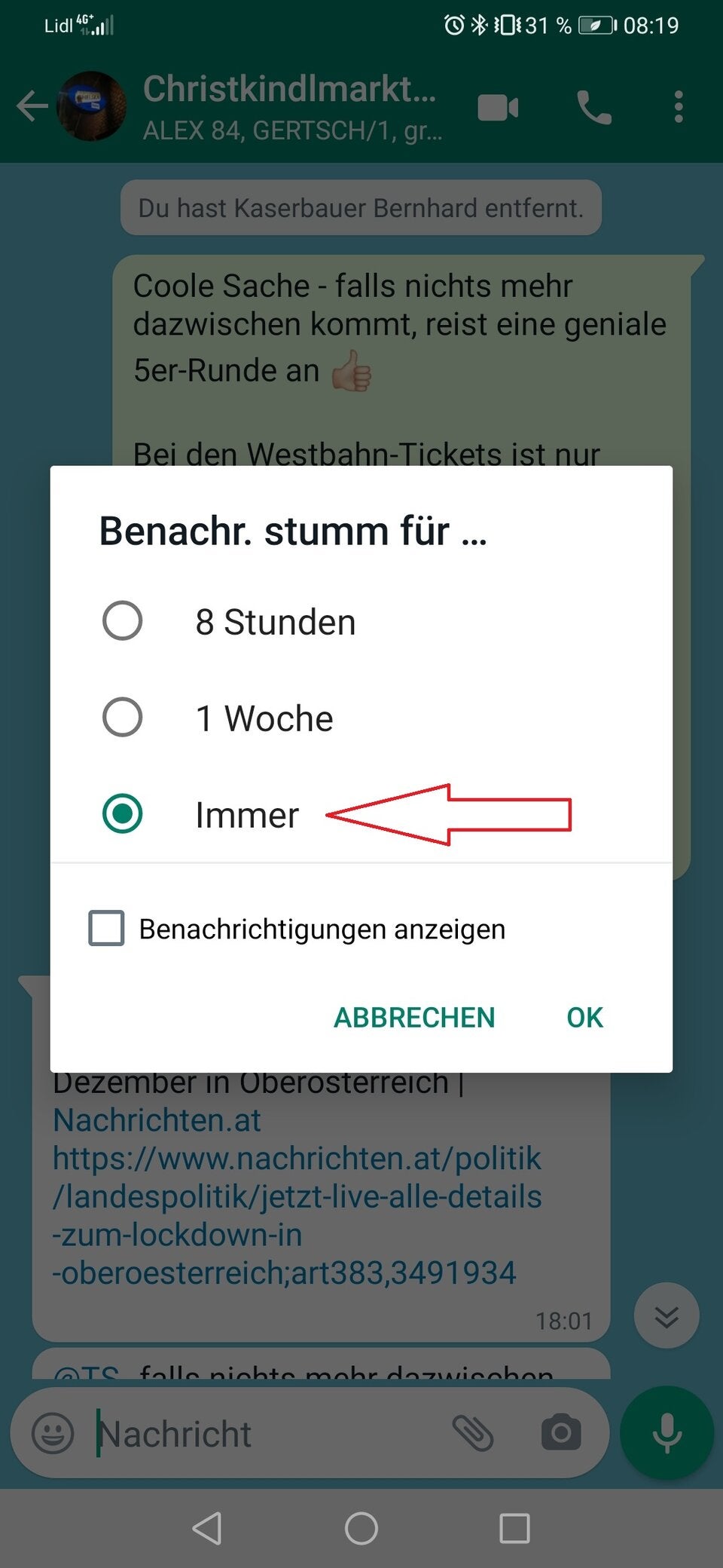 So verlässt man WhatsApp-Gruppen unbemerkt