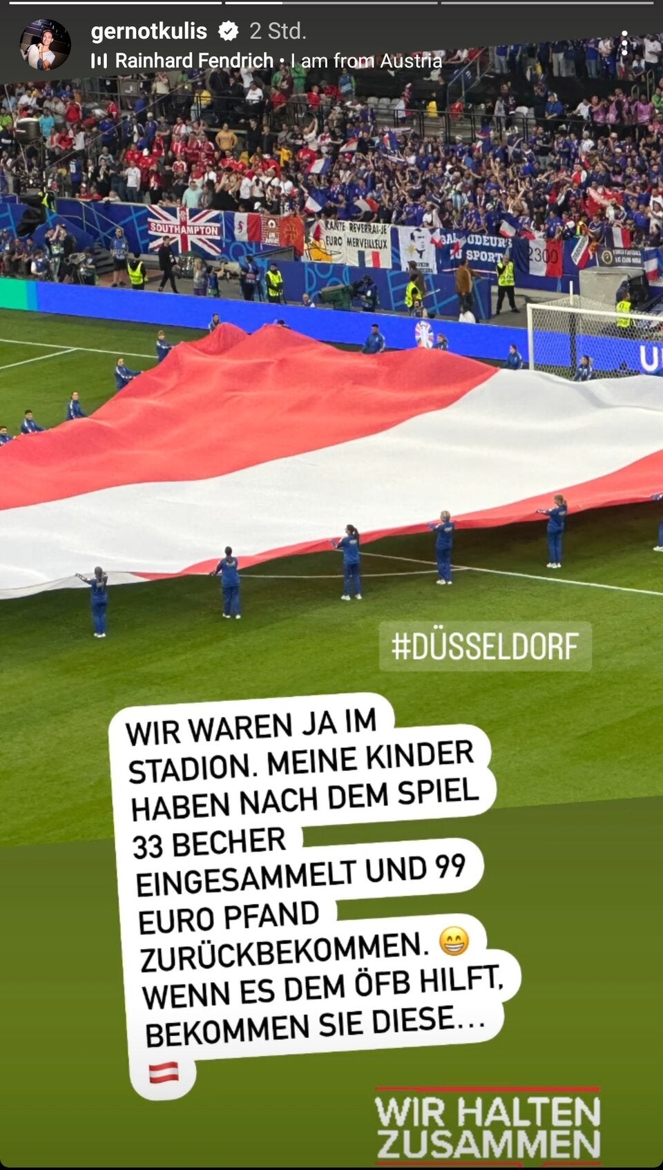 Nach Strafe: Kulis sammelt Becherspenden für ÖFB