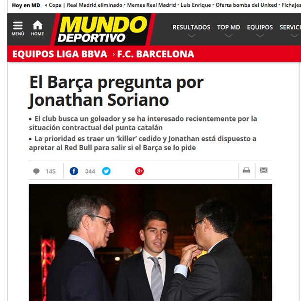 Barcelona lockt Bullen-Star Soriano