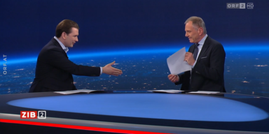 Sebastian Kurz und Armin Wolf in der ZiB2