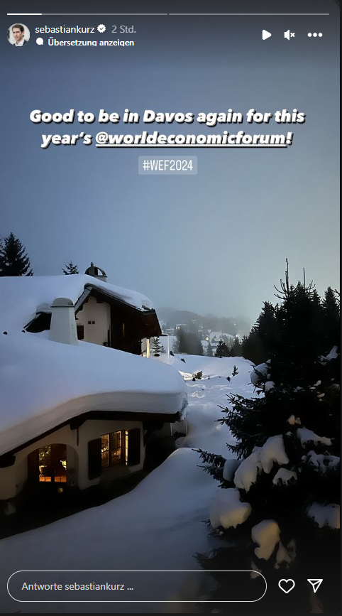 Sebastian Kurz meldet sich aus Davos