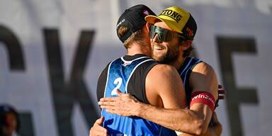 Beach-Volleyballer Robin Seidl und Moritz Pristauz