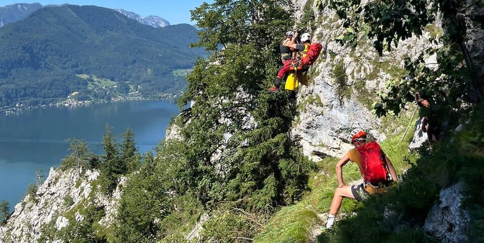 Seilbergung am Traunstein