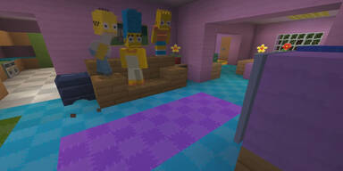 Simpsons als Minecraft Helden