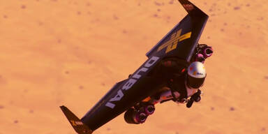 Irrer Jetman fliegt &uuml;ber Dubai!