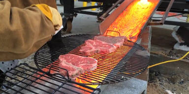 Steak mit Lava gegrillt!