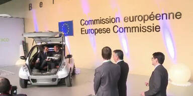 Kleinstwagen "Hiriko" zum Zusammenschieben