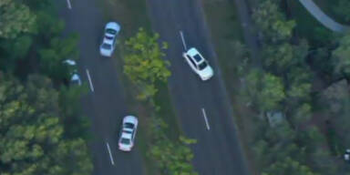 Polizeivideo zeigt irre Verfolgungsjagd