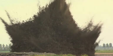 Weltkriegsbombe am Flughafen gesprengt