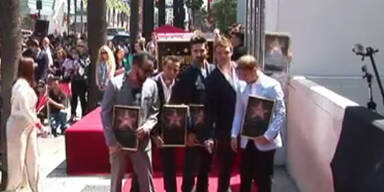 Stern am Walk of Fame für Backstreetboys