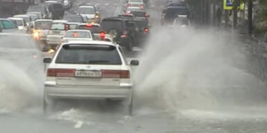 Taifun "Sanba" hat Russland erreicht